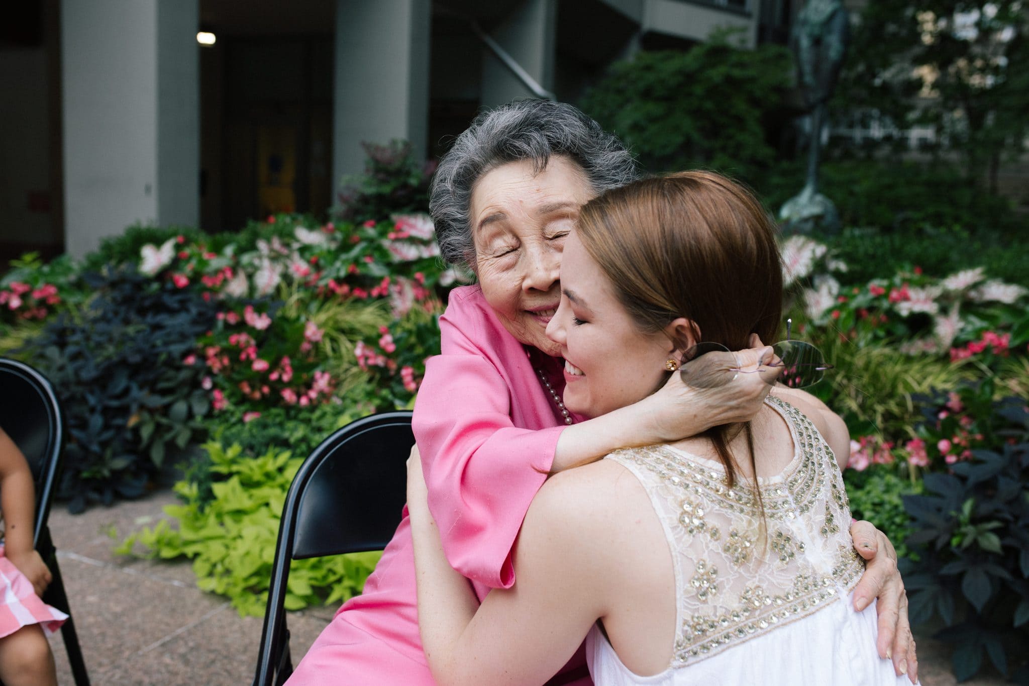 An emotional embrace after the surprise proposal at The Rittenhouse in Philadelphia