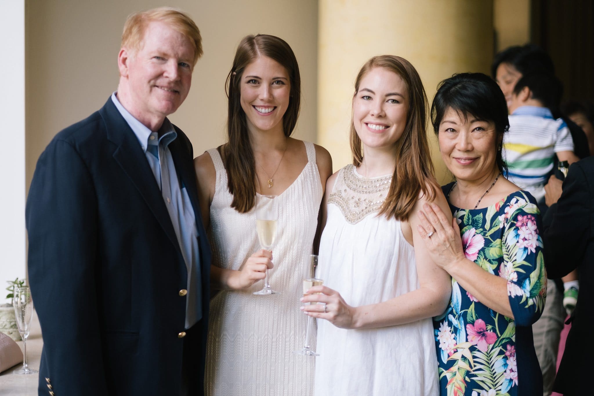 Family members gathered together during the indoor celebration at The Rittenhouse in Philadelphia