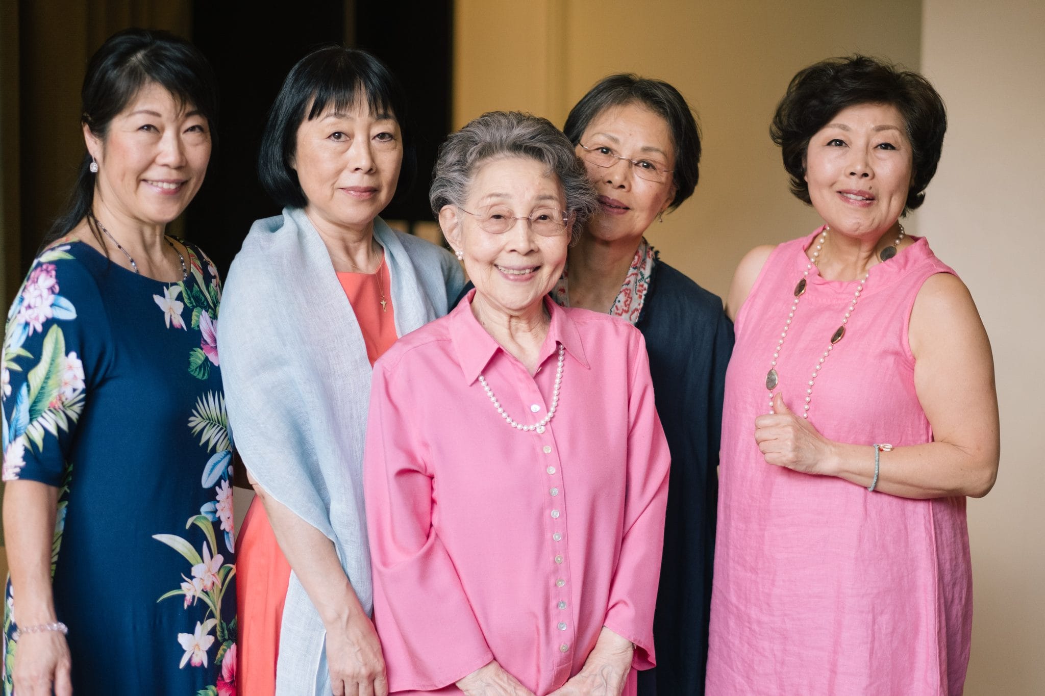 An indoor family portrait during the reunion celebration at The Rittenhouse in Philadelphia