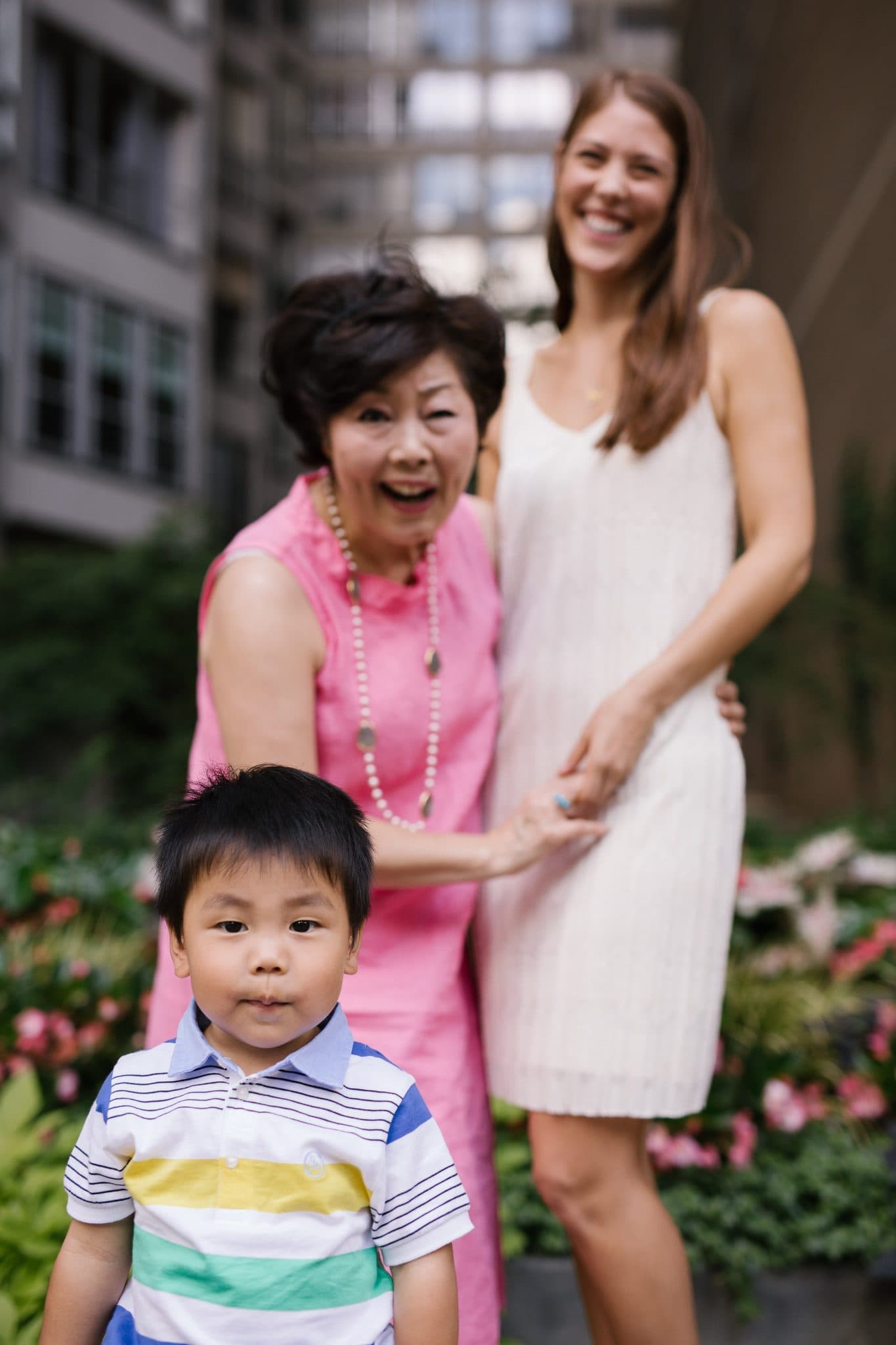 A mother with her children during family reunion portraits in Philadelphia